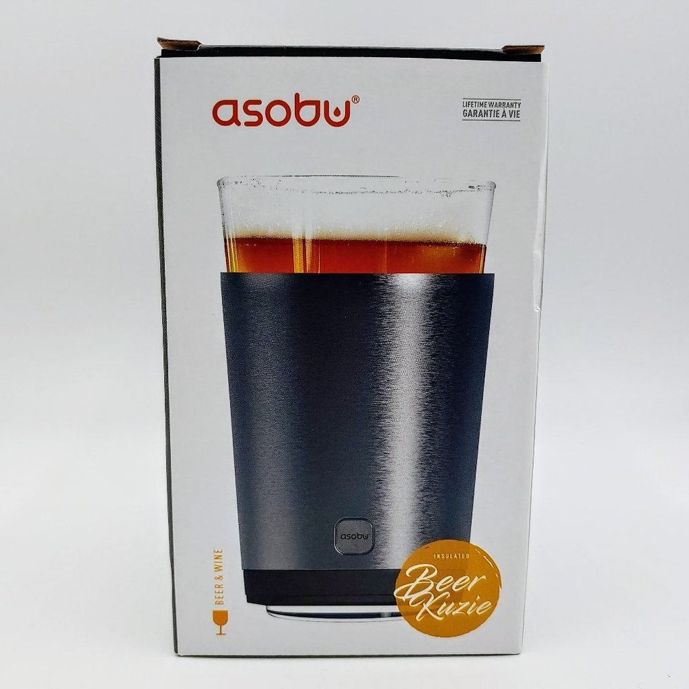 Asobu Insulated Beer Kuzie - 16oz - Silver